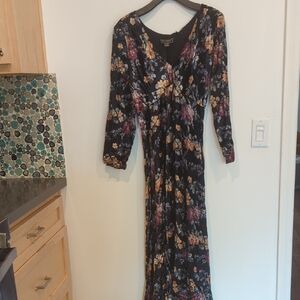 Nostalgia Black Floral Maxi Dress